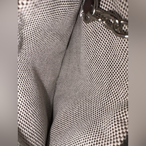 Dooney & Bourke DB Monogram Satchel Bag Brown Leather Trim Canvas&Coin Pouch - Picture 6 of 11